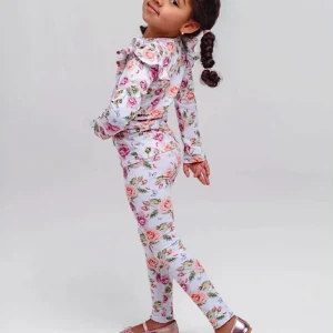 leginsy morelowe róże