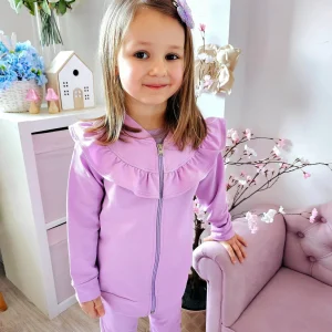 Bluza dresowa rozpinana lila