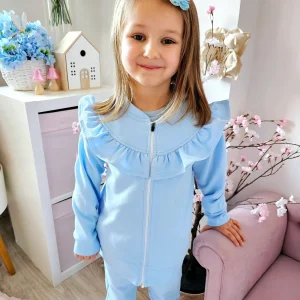 Bluza dresowa rozpinana baby blue