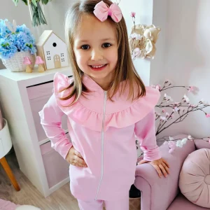 Bluza dresowa rozpinana cukierkowy róż