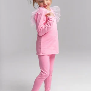 leginsy cukierkowy róż