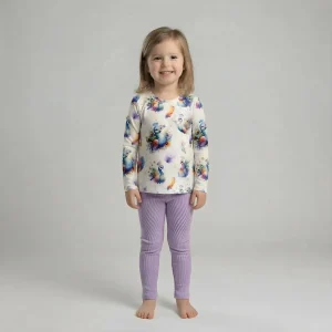 Body Bluzka kolorowe pawie długi rękaw