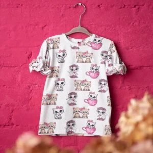 Body Bluzka slodkie kotki w kubeczkach