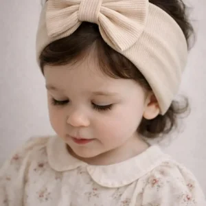 Opaska prążkowana beżowa