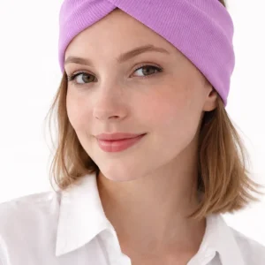 Opaska prążkowana lila dla mamy