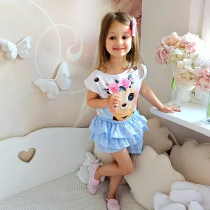 spódnico-spodenki ażur błękit