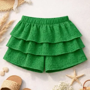 spódnico-spodenki ażur ciemna zieleń