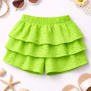 spódnico-spodenki ażur limonka