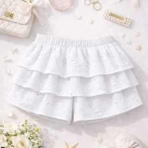 spódnico-spodenki ażur biel