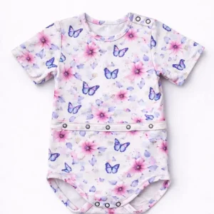 Body dla dzieci karmionych PEG kolorowy motyl