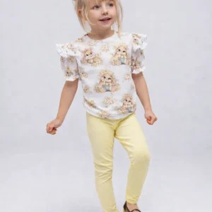 body bluzka urocze króliczki krótki rękaw