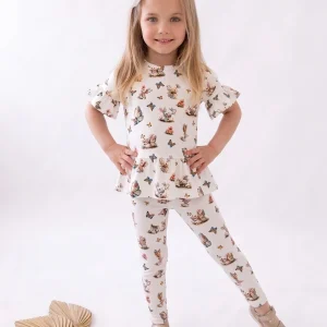 leginsy króliczki z motylkami