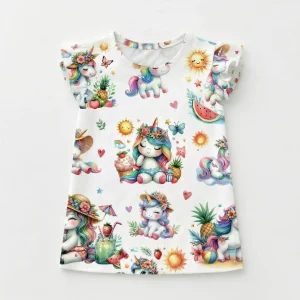 Bluzka wakacyjne jednorożce